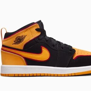 Kids Air Jordan 1 Mid in Vivid Orange